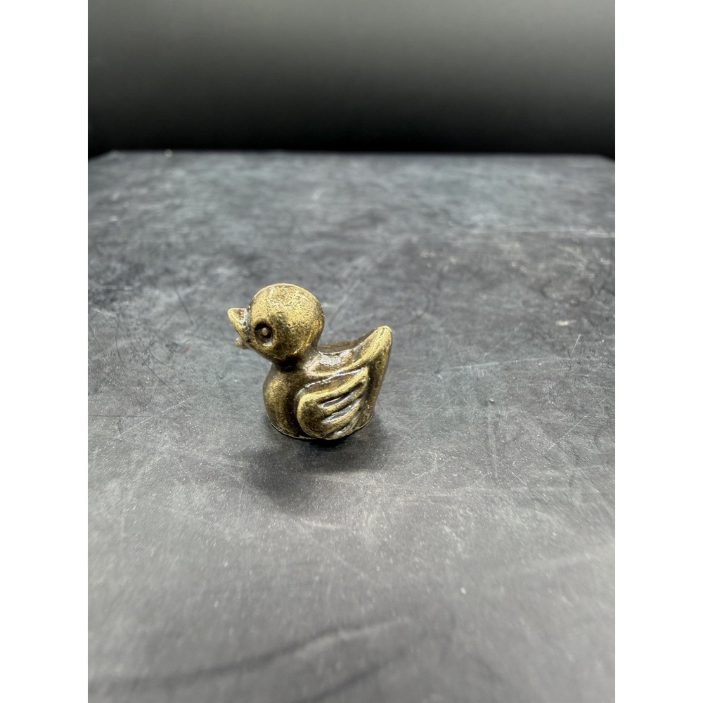 Brass Mini Duck Figurine 🦆✨ Vintage Solid Brass Decor